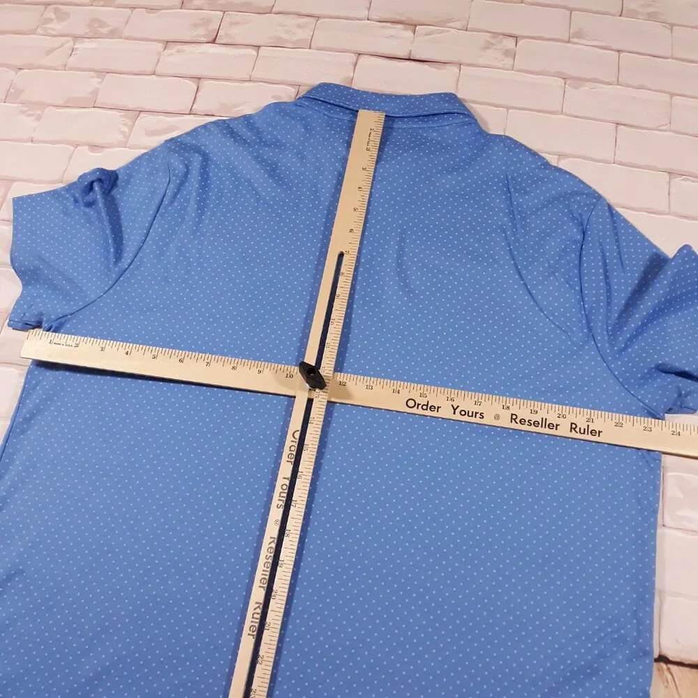Polo Ralph Lauren‎ Golf Polo Shirt Mens XL Custom Slim Fit Dotted Stretch Cotton